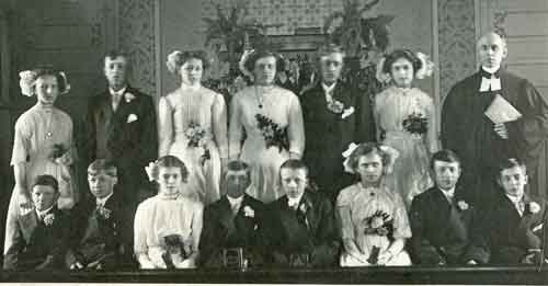 picture of St. John Evangelical, Class of 1912; shared by Charles and Hattie Witzlib through Donald Wagner