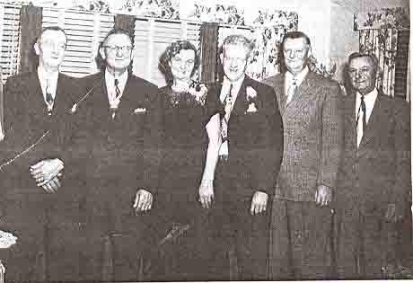 picture of Schaetzels: Walter, William, Adella, Edward Strube, Elmer, Arthur; shared by Edith (Stinert) Schaetzel